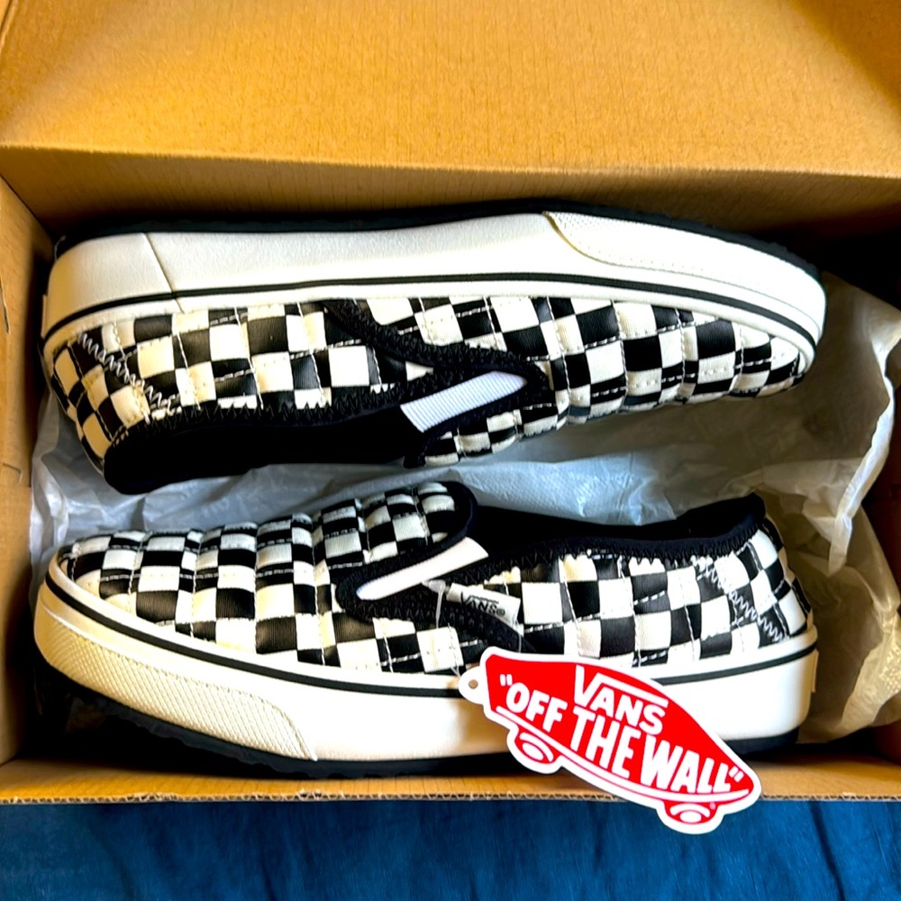NIB VANS SLIP-ERS CHECKERBOARD SZ9